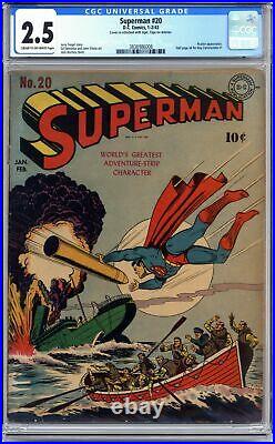 Superman #20 CGC 2.5 1943 3838986008