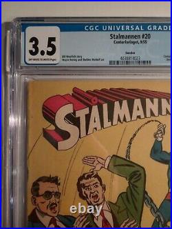 Superman #20 Cgc 3.5 1955 Stalmannen Swedish Variant For Action Comics #198