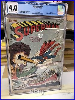 Superman 20 (D. C. Comics 1943) CGC 4.0
