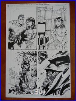 Superman #213 JLA/ZOD Original Art Page #21 by Jim Lee