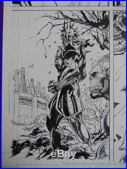 Superman #213 JLA/ZOD Original Art Page #21 by Jim Lee