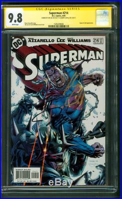 Superman 214 CGC 2X SS 9.8 Jim Lee Henry Cavill Signed Justice League Movie