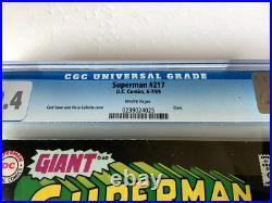 Superman 217 Cgc 9.4 White Pages Giant Famous Firsts DC Comics 1969