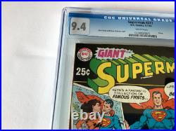 Superman 217 Cgc 9.4 White Pages Giant Famous Firsts DC Comics 1969
