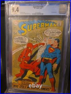 Superman #220 CGC 9.4 Superman vs Flash Curt Swan art Vintage DC Comics