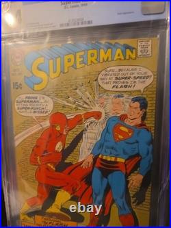 Superman #220 CGC 9.4 Superman vs Flash Curt Swan art Vintage DC Comics