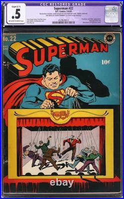 Superman #22 (1943 DC) CGC Restored. 5