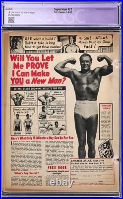 Superman #22 (1943 DC) CGC Restored. 5