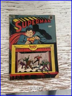 Superman #22 (1943)- DC Fred Ray Cover Art Golden Age Comic