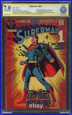 Superman #233 CBCS 7.0 SS Classic Cover Signed by Neal Adams! Like CGC SS