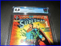 Superman 233 CGC 8.0 VF, Classic Neal Adams cover (DC 1971)