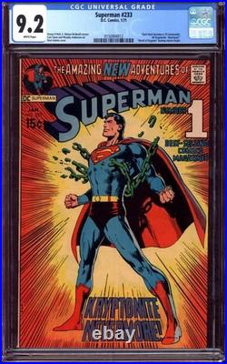 Superman #233 Cgc 9.2 White Pages // Classic Neal Adams Cover DC Comics 1971