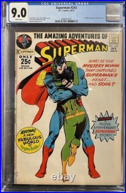 Superman #243 Cgc 9.0. October 1971 World Of Krypton Backup Story
