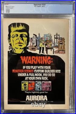 Superman #243 Cgc 9.0. October 1971 World Of Krypton Backup Story