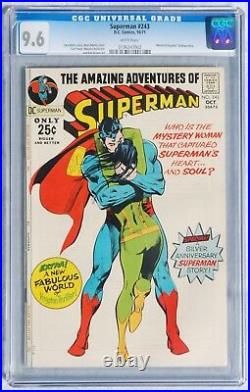 Superman 243 Cgc 9.6 White Pages 1971 Neal Adams Classic Embrace Cover