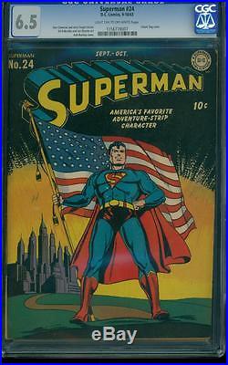 Superman 24 CGC 6.5 Golden Age Key DC Comic Early Superman Appearance L@@K