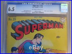Superman #25 CGC 6.5 Comic Book 1943 Clark Kent joins the Army