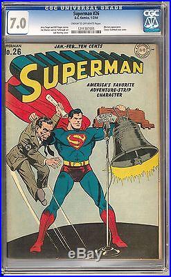 Superman #26 CGC 7.0 (C-OW) Classic Goebbels War Cover