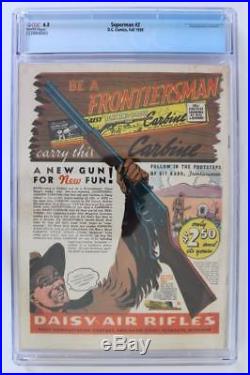 Superman #2 CGC 6.5 FN+ Full Page Ad for New Yorks World's Fair Comic