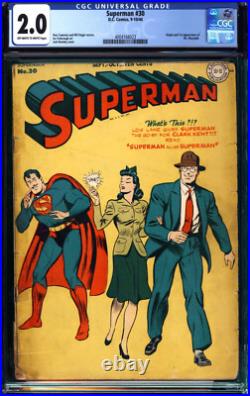 Superman #30 CGC 2.0 DC 1944 1st Mr. Mxyztplk! Key Golden Age! N8 423 cm bin