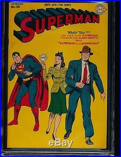 Superman # 30 Origin & 1st Mr. Mxyzptlk CGC 7.0 WHITE Pgs