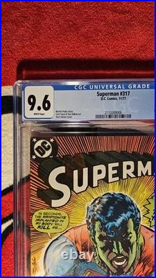 Superman #317 1977 CGC 9.6 WHITE Pages Neal Adams Classic Cover Kryptonite