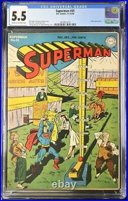 Superman #31 D. C. Comics 1944 CGC 5.5 Luthor appearance