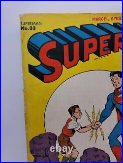 Superman #33 VG RANGE 1946 Golden Age Action Complete Attached