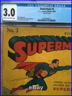 Superman #3 CGC 3.0 G/VG