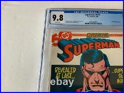 Superman 415 Cgc 9.8 White Pgs Supergirl Kissing Secret Marriage DC Comics 1986
