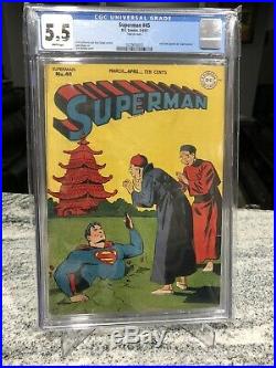 Superman 45 CGC 5.5 WHITE PAGES Golden Age Superman