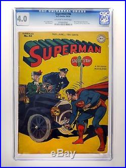 Superman #46 CGC 4.0 (VG) OWithW Unrestored Golden Age 1st Superboy Mr. Mxyztplk