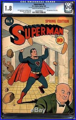 Superman #4 CGC 1.8