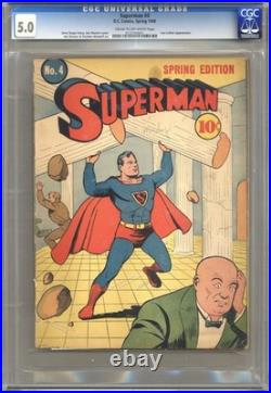 Superman #4 CGC 5.0 1940 0132169001