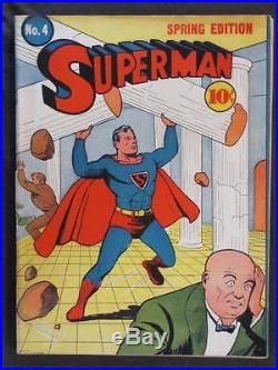 Superman #4 DC 1940 2nd App of Lex Luthor 2nd mention of The Daily Planet