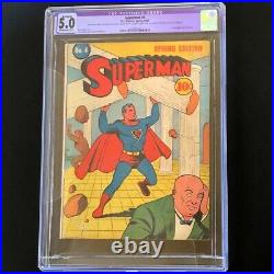 Superman #4 (DC 1940) CGC 5.0 Restored 2nd App of Luthor! Golden Age Comic
