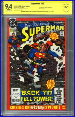 Superman #50 CGC 9.4 Signed 3X Ordway Jurgens Breeding DC Key Proposal