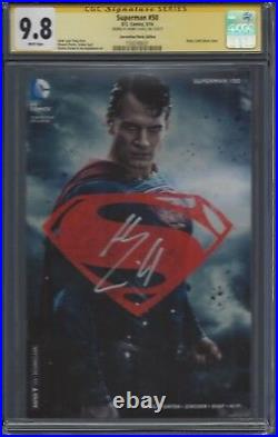 Superman #50 photo cover variant CGC 9.8 SS Signed by Henry Cavill RARE