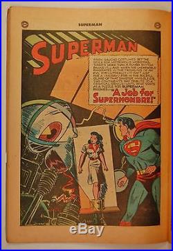 Superman #53 (Jul-Aug 1948, DC) 10th Anniversary Issue! Origin of Superman