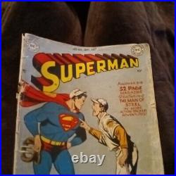 Superman #60 Golden Age DC comics 1949 classic baseball cover? Sports action