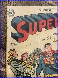 Superman #61 (1949) 1st Green Kryptonite! Origin retold! 1st Time to Krypton