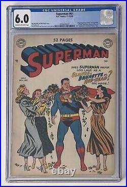 Superman #61 (1949) CGC 6.0 1st Kryptonite Superman Origin Retold