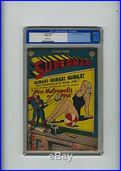 Superman #63 CGC 6.5 FN+ OW Pages DC Golden Age Comic Action