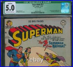 Superman #65? CGC 5.0 Qualified? 1st Mala, Kizo, U-Ban & Krypton foes! DC 1950