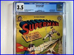Superman #66 Cgc 3.5? Golden Age Classic DC Comics Baseball Cover