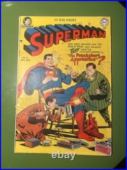 Superman #69 SOLID STAPLES Date Stamp #90 Cover Tears Bright Colors! Lot Of 2