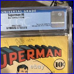 Superman #6 1940 CGC 3.0 Classic Cover