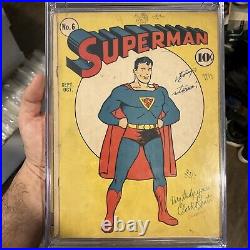 Superman #6 1940 CGC 3.0 Classic Cover