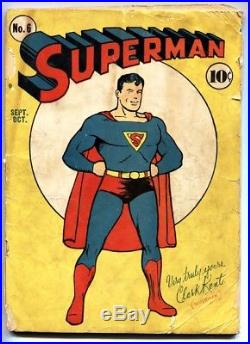 Superman #6-1940-classic Cover-dc Golden-age Bargain