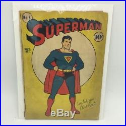Superman #6 (August 1940) VG